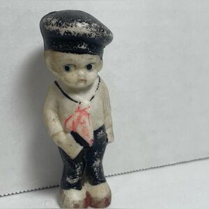 Antique Boy Sailor Figurine approx 100 years old!